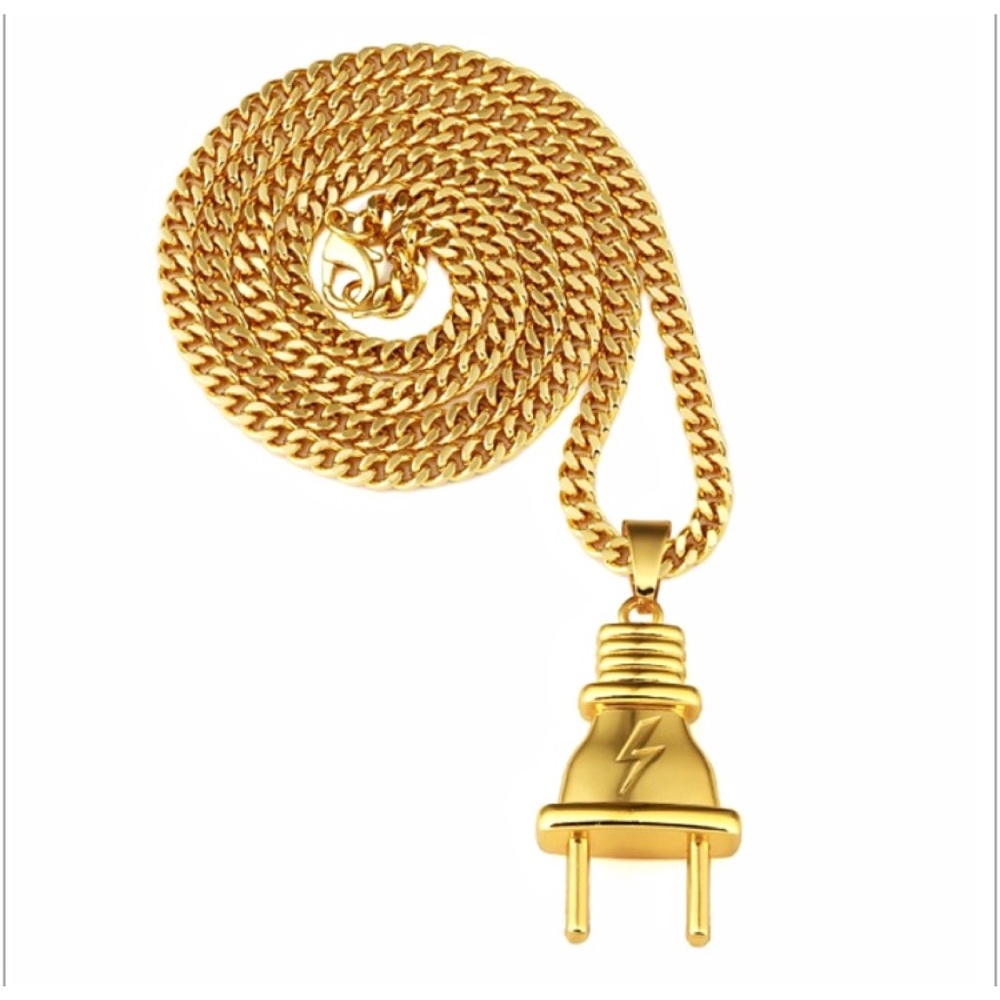 Available Now🔌🔥 The Plug Silver Chain Necklace - Picture 5 of 5